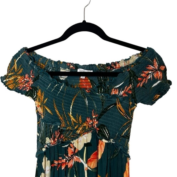 Patrons of Peace Smocked Off The Shoulder Floral Maxi Dress - Picture 4 of 11